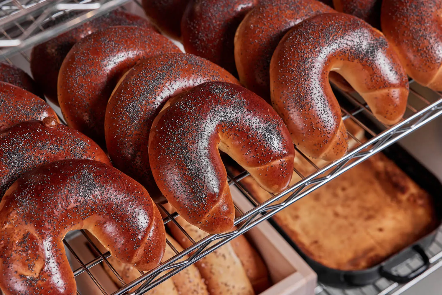 Poppy seed rolls at Eska bakery.